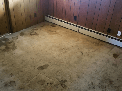 signs of carpet water damage