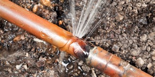 damaged Water line Main Pipe Leaking causes low water pressure